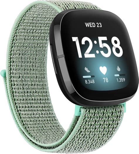 Nylon Bands for Fitbit Versa 3 Bands, Fitbit Sense Band, Soft ...