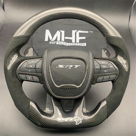 2015 -2021 Carbon “Hellcat Alcantara” Red Steering Wheel – MHFAutoLighting