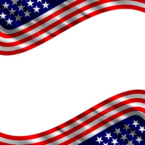 American Flag Border, Borders, American, Paper PNG and Vector with ...
