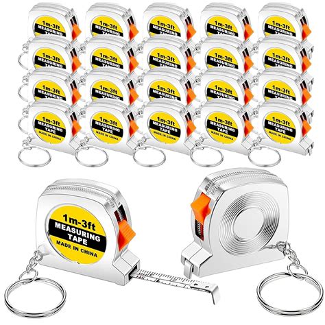 Voittozege 50 Pcs Keychain Tape Measure, Functional Pocket Tape Measure ...