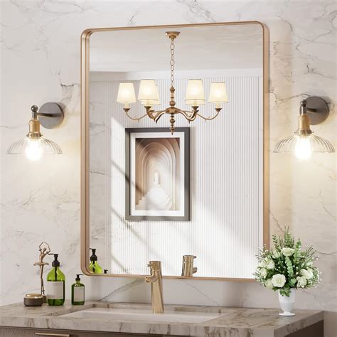 Gold Bathroom Mirror Frame at Eden Mandalis blog