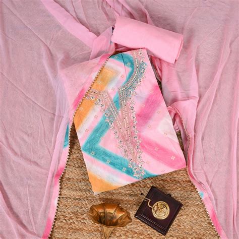 Carnation Pink Silk Suit Set – Mayurika