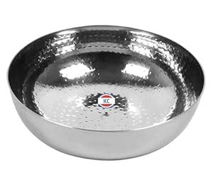 KC Sandwich Bottom Heavy Guage Stainless Steel Hammered Tasla, Without ...