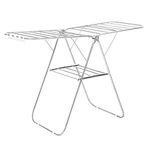 SONGMICS Clothes Drying Rack, with Bonus Sock Clips, 100% Stainless ...