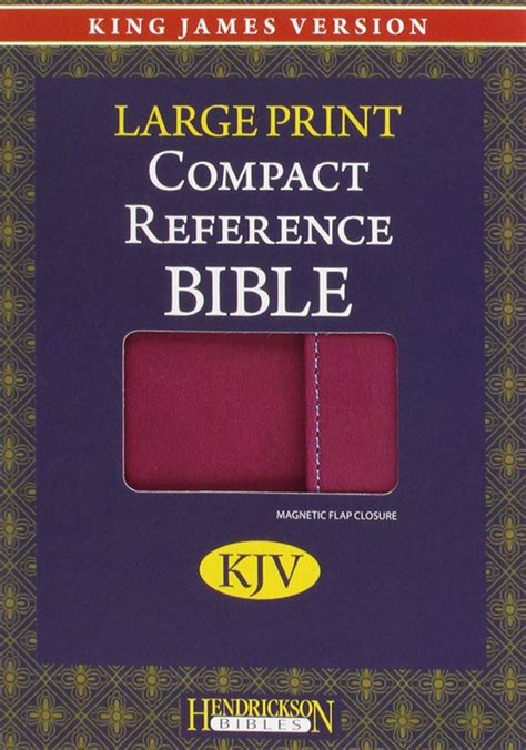 Holy Bible: King James Version, Berry, Imitation Leather, Large Print ...