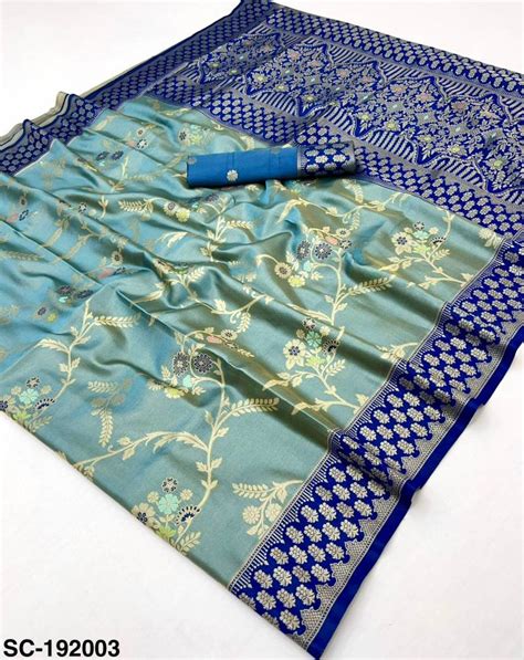 Rajyog Sundari Contrast Tissue Dharmavaram Silk With Minakari Saree