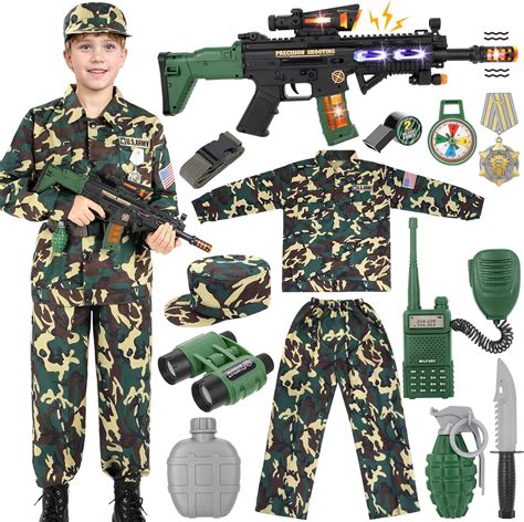Amazon.com: GIFTINBOX Kids Army Costume For Boys Military Soldier ...