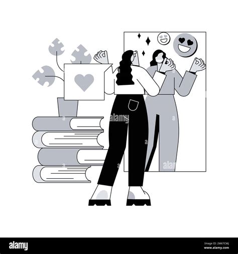 Self-concept abstract concept vector illustration. Positive self ...