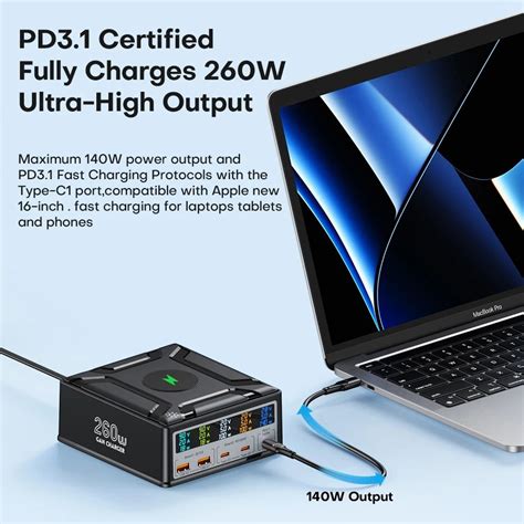 Gallium Nitride Charger, PD Fast Charge USB 30 Multi-port Mobile Phone ...