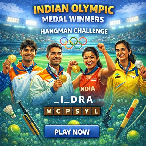 Indian Olympic Medal Winners Hangman | Amazing Facts | Olympiadtester ...