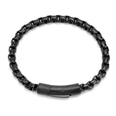 Popcorn Black 316L Stainless Steel Magnetic Clasp Bracelet Men – ZIVOM