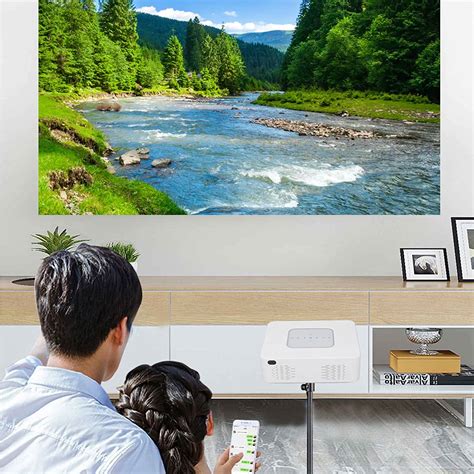 Buy Luqeeg 1080P Projector, WiFi Mini Projector, 6000lux Smart Movie ...
