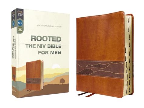 Buy Rooted: The NIV Bible for Men, Leathersoft, Brown, Thumb Indexed ...