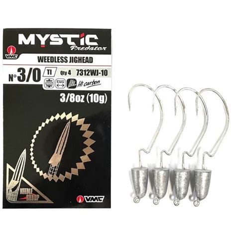 VMC Mystic Predator Weedless Jighead Hooks 7312WJ | Qtt : 4 Per Pack