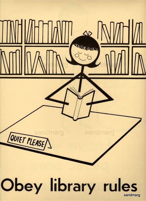 Library Rules Poster 的图像结果