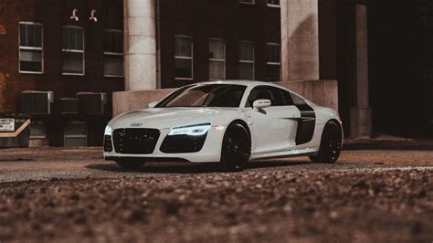 Download wallpaper 1920x1080 audi r8, audi, car, sports car, white ...