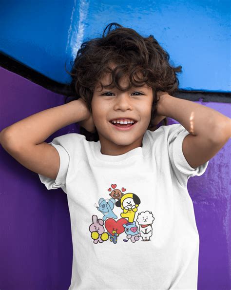 BTS Cute BT21 Kids T-shirt – Koral Dusk