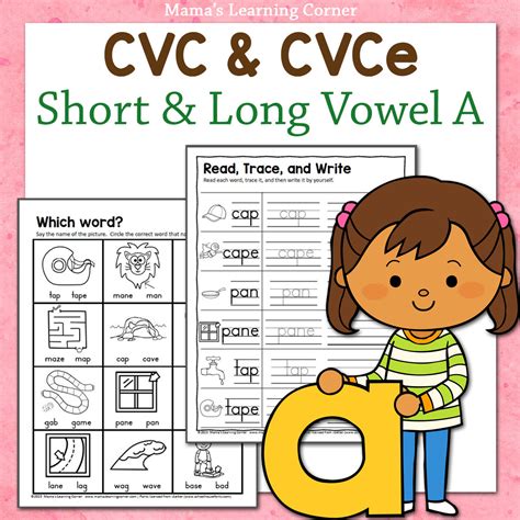 Long A and Short A Worksheet: Practice Sheets for Phonics Learning
