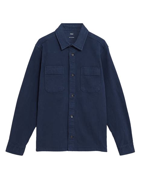 Buy Cotton Rich Denim Overshirt at Marks & Spencer