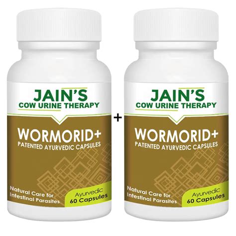 WORMORID Capsule Pack of 60 (Min. 2 pack) – Jain's Cow Urine Therapy