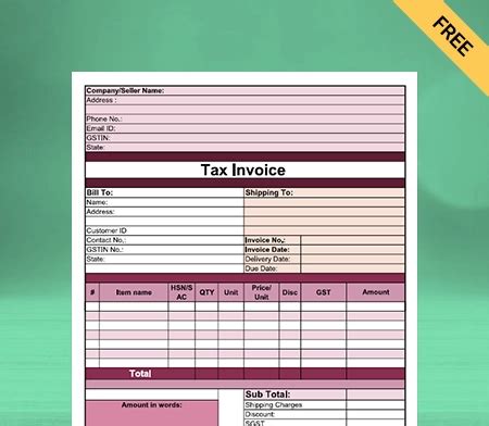 Catering Bill Format Free Download