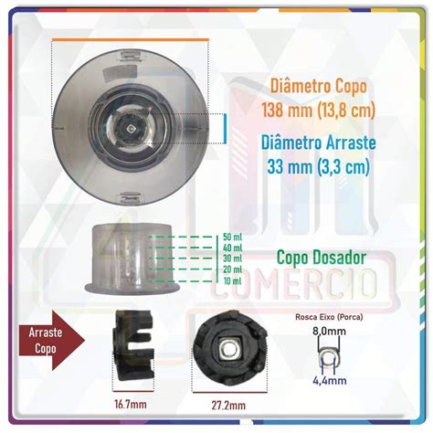 Copo Liquidificador Compatível Mondial Eletronic Inox Filter | SHEIN Brasil
