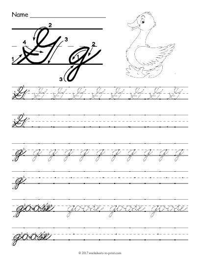How To Write Cursive Letter G at Erin Wright blog