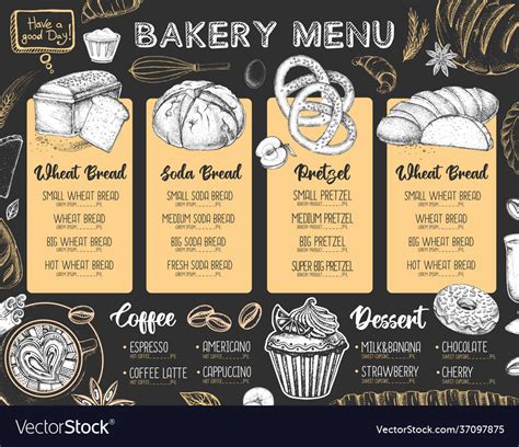 Bakery Menu Design 的图像结果