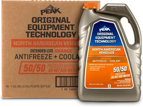 Amazon.com: PEAK OET Extended Life Orange 50/50 Prediluted Antifreeze ...