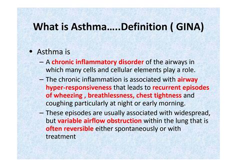 SOLUTION: Pathophysiology of asthma and management - Studypool