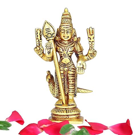 Buy anciently Murugan Idol Brass Mini | Mini Lord Murugan Statue ...