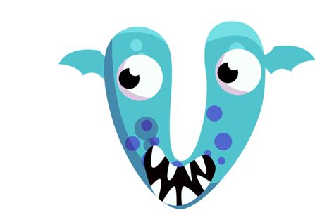 Kids Monster Alphabet "V" Illustrations Graphic by holycatart · Creative Fabrica