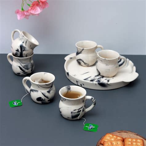 "Vintage Chronical of Italy" ceramic cup & tray for tea/coffee ...