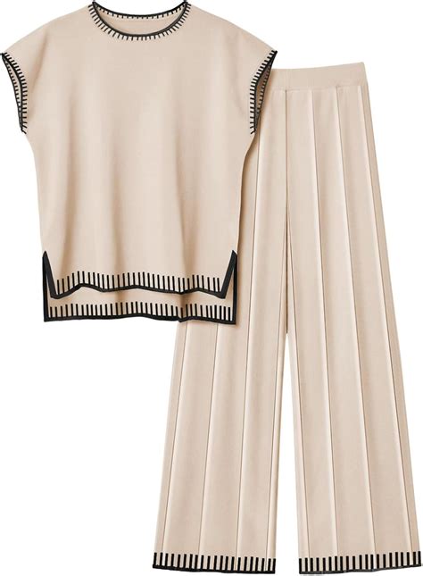 Ekouaer Womens Matching Sets Knit Sweater Sets 2 Pieces Outfits ...