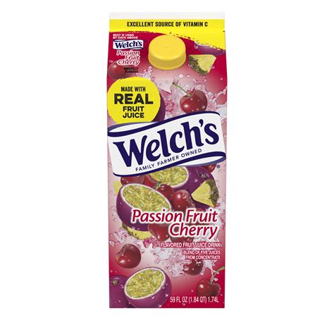 Welch's Passion Fruit Cherry Fruit Juice Drink, 59 Fl Oz carton 59 fl ...