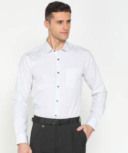PARK AVENUE Men Checkered Formal Green Shirt - Buy PARK AVENUE Men ...