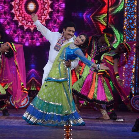 Dilip Joshi and Disha Vakani perform during the SAB TV's Diwali Mela.