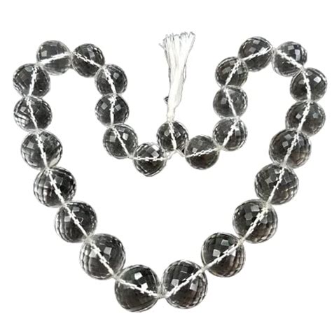 VDA GEMS Purest 108 Beads Clear Quartz Sphatik Jaap Mala Brilliant ...