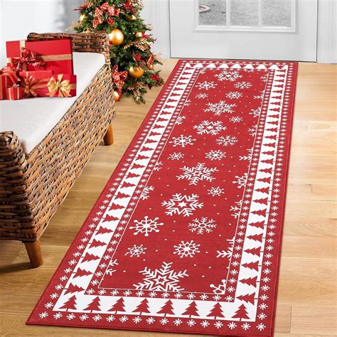 Amazon.com: CAROMIO Christmas Hallway Runner Rug Holiday Decorative ...