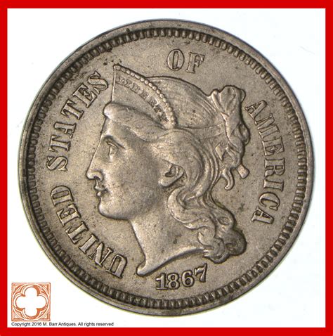 1867 Three-Cent Piece - Copper Nickel | Property Room
