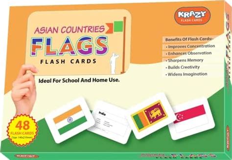 Buy Krazy Asian Country's Flags Flash Cards for Babies | Easy & Fun Way ...