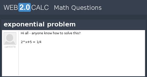 View question - exponential problem