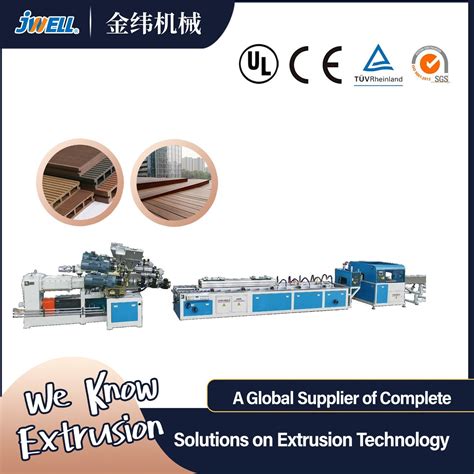 Jwell Wood Plastic WPC Decking Making Machine PE/PP Profile Equipment ...