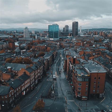 Manchester skyline unveiled realistic drone photography | Premium AI ...