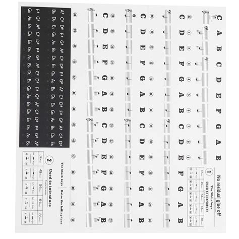 Sheet Music Stickers, Color Staff Sticker Light and Thin Transparent ...