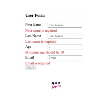 Image result for Angular Reactive Form Validation Errors