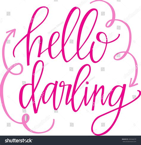 Hello Darling Stock Vector (Royalty Free) 209346679 | Shutterstock
