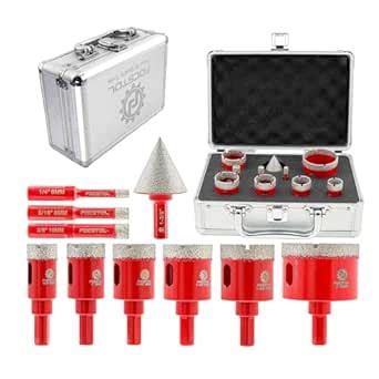 Diamond Core Drill Bits Set - FOCSTOL 10pcs (6/8/10/20/25/28/32/35/50mm ...