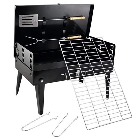 Saiyam Briefcase Style Folding Portable Charcoal Barbecue and Tandoor ...