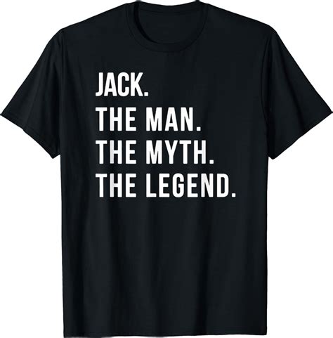 Jack. The Man. | Lifestyle T-Shirt : Amazon.co.uk: Fashion